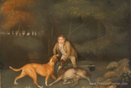 Freeman, le comte de la gardienne de Clarendon, avec une biche e