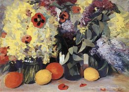 Fleurs, citrons, oranges