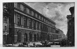 Vue de Via Del Corso, le palais de l'Académie fondée par Louis X