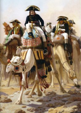 Le général Bonaparte avec son personnel militaire en Égypte