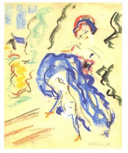 Danseuse en jupe bleue