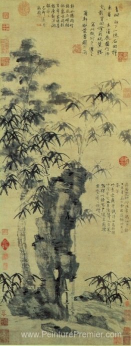 Bambou et pierre élégante