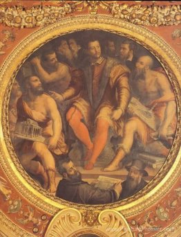 Cosimo i de medici entouré de ses architectes, ingénieurs et scu