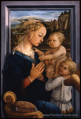 Madonna et enfant avec deux anges