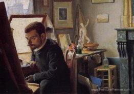 Felix Jasinski dans son studio de gravure