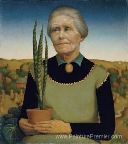 Femme avec des plantes