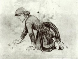 Fille à genoux