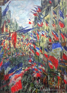 La rue Montargueil avec des drapeaux