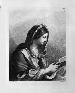 Femme Reading (demi-longueur) par Guercino