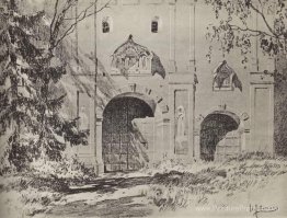 Porte d'entrée du monastère de Savvinsky près de Zvenigorod