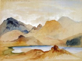 Cinnabar Mountain, Yellowstone River (aquarelle)