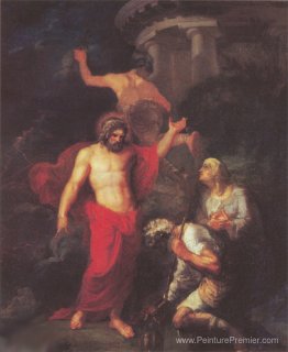 Jupiter et Mercury, sous la forme de visiter les pèlerins Philém
