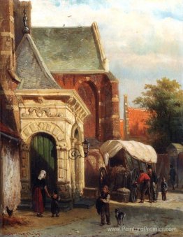 Une vue de l'entrée sud de l'église Saint-Pancras, Enkhuizen