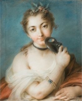 Portrait féminin avec masque
