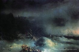 Tempête. Naufrage du navire étranger