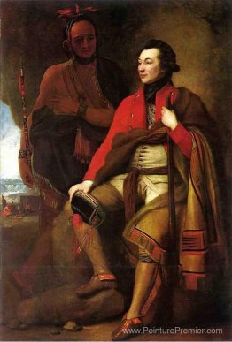 Portrait du colonel Guy Johnson et Karonghyontye