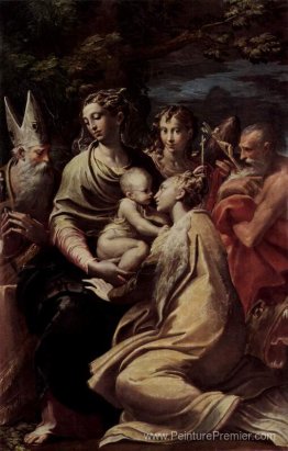 Madonna et enfant avec des saints