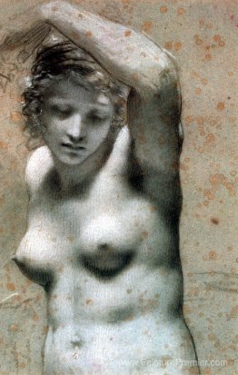 Femme nue levant son bras