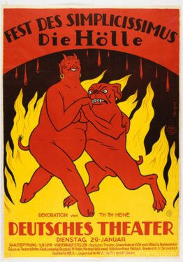 Affiche pour le Festival Simplicissimus Hell (Hölle)