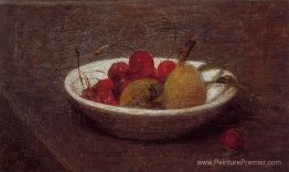 Nature morte de cerises et d'amandes