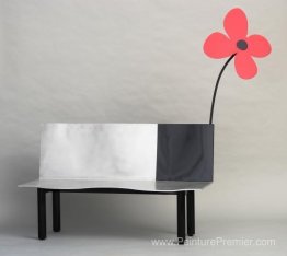 Banc de fleurs