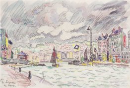 Le Havre avec des nuages ​​de pluie