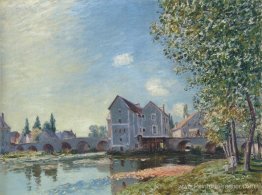 Le pont à l'effet de l'après-midi Moret