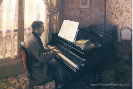 Jeune homme jouant du piano