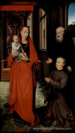 Vierge et enfant avec St. Anthony l'abbé et un donneur