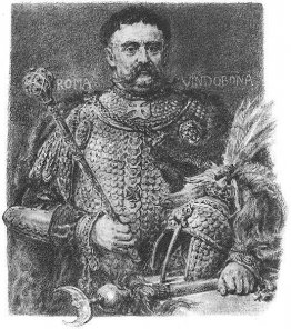 Jan Sobieski, figurant dans une armure à l'échelle de parade