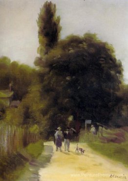 Deux figures dans un paysage