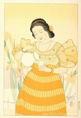 Portrait d'une femme chamorro - Orange