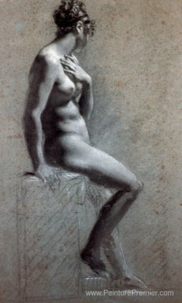 Femme assis nue