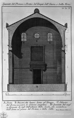 Vue en coupe des prononos, ou portique du temple d'honneur et de