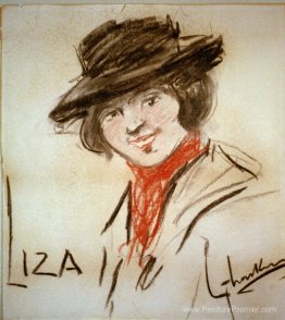 Dessin d'Eliza Doolittle, un personnage de la pièce de George Be