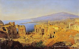 La ruine du théâtre grec à Taormina, en Sicile