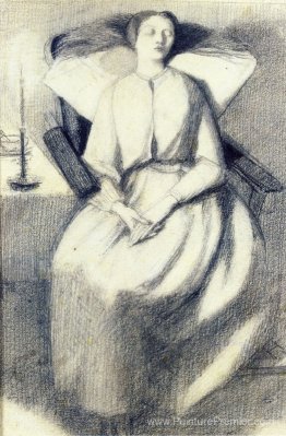 Elizabeth Siddal assise sur une chaise