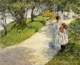 Promenadeurs dans le jardin