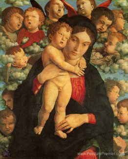 Madonna et enfant avec des chérubins