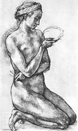 Femme nue à genoux