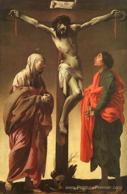 La crucifixion avec la Vierge et le St. John