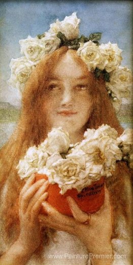 Offre d'été (jeune fille avec des roses)