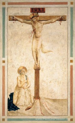 Crucifixion avec saint Dominic se flagellant