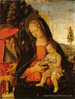 Madonna avec l'écriture d'enfants et Saint-Jérôme