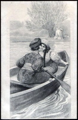 Couple dans le bateau