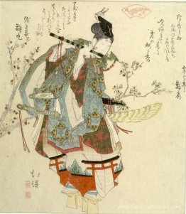 Ushikawa jouant sa flûte, émise par le Seirei Akabaren