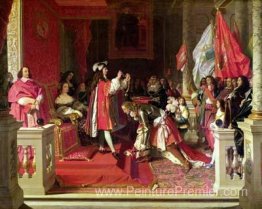 King Philip V d'Espagne faisant du maréchal James Fitzjames