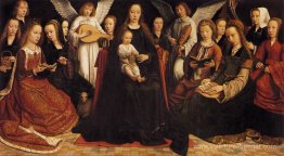 Madonna avec des anges et des saints