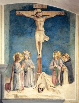 Crucifixion avec la Vierge et Sts. Cosmas, John l'Evangéliste et