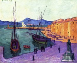 Port de Saint-Tropez, Effet du soir